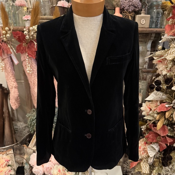 VINTAGE BRECKENRIDGE BLACK VELVET BLAZER | TAILORED CREW | HOLIDAY PARTY JACKET - Picture 2 of 14